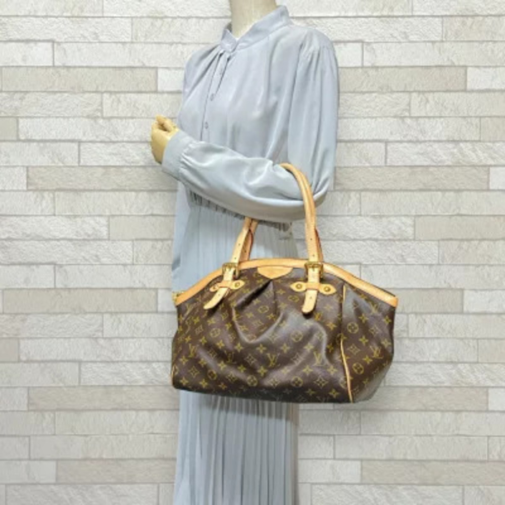 Louis Vuitton Canvas Bag Monogram Shoulder Brown Tivoli